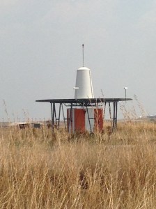The beacon and the row of lights, taken at lunch today.