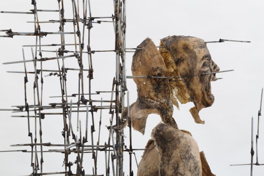 Amike du Plessis, 2015. "The Unfulfilled Promise" (Detail). Nails and Paper, height 218cm.